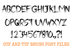Ink Slash Calligraphy Brush Lettering ABC Font Typography Product Image 3