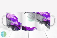 Alcohol Ink Mug Geode Mug Watercolor Coffee Cup Sublimation Product Image 5