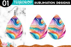 Ink Teardrop Earring Sublimation