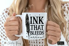 Ink That Bleeds Sorrow Gothic PNG | Tortured Poet PNG Product Image 2