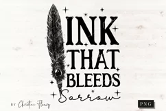 Ink That Bleeds Sorrow Gothic PNG | Tortured Poet PNG Product Image 4