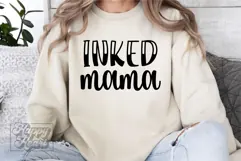 Inked Mama SVG - Cool Moms Have Tattoos - Tattooed Mom PNG Product Image 1