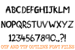 Inky Paint Stroke Bold Font Letters Alphabet ABC Text Grunge Product Image 2