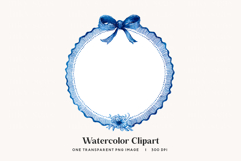 Scalloped Azure Bow Wreath Product Image 1