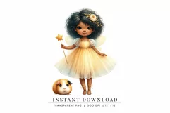 Cute Fairy Girl Holding Wand Digital Clipart Product Image 1