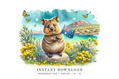 Australia Day Cute Quokka Clipart PNG Product Image 1