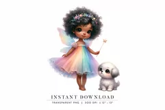 Black fairy clipart, Digital fairy art Product Image 1