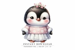 Cute Girl Penguin Clipart Product Image 1