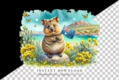 Australia Day Cute Quokka Clipart PNG Product Image 2