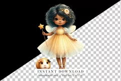 Cute Fairy Girl Holding Wand Digital Clipart Product Image 2