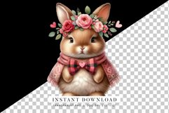 Adorable Bunny Illustration with Floral Crown Product Image 2