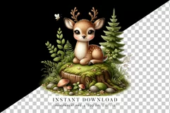 Woodland Fawn Clipart, Cute Deer Illustration Product Image 2