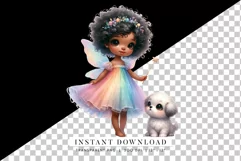 Black fairy clipart, Digital fairy art Product Image 2
