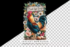 Rooster Clipart PNG Farmhouse Kitchen Decor Fresh Eggs Product Image 2