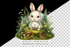Woodland Bunny Clipart, Cute Forest Animal Illustration Product Image 2