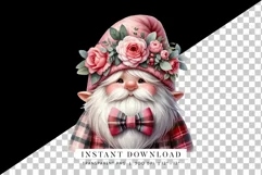 Cute Gnome Valentines Day Clipart, Watercolor PNG Product Image 2