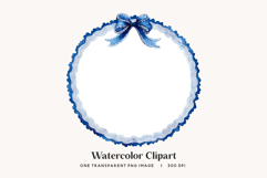 Cobalt Scallop Ribbon Border Product Image 1