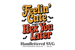 Funny Retro &quot;Feelin&#039; Cute Might Hex You Later&quot; SVG Product Image 1