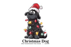Christmas Dog PNG Sublimation - Puppy Holiday Design Product Image 1