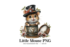 Victorian Mouse PNG - Top Hat Nutcracker Digital Clipart Product Image 1