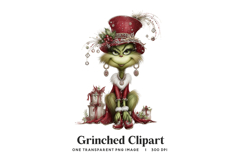 Top Hat Grinch Woman Clipart PNG Product Image 1
