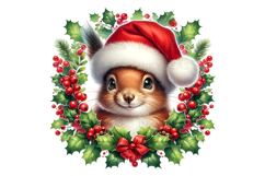 15 Christmas Wreath Animal PNG Bundle 300 DPI Holly Pine Product Image 4