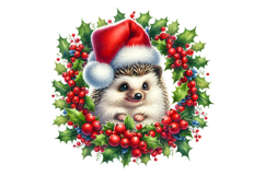 15 Christmas Wreath Animal PNG Bundle 300 DPI Holly Pine Product Image 9