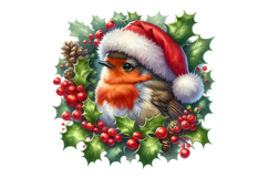 15 Christmas Wreath Animal PNG Bundle 300 DPI Holly Pine Product Image 10