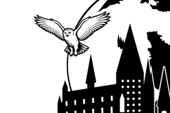 Magical Wizard Castle SVG, School of Witchcraft. Product Image 6