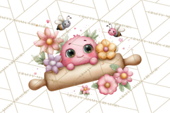 Spring Insect Baking Clipart, Cute Bee Ladybug Butterfly Png Product Image 2