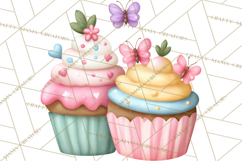 Spring Insect Baking Clipart, Cute Bee Ladybug Butterfly Png Product Image 4