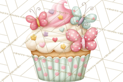 Spring Insect Baking Clipart, Cute Bee Ladybug Butterfly Png Product Image 2