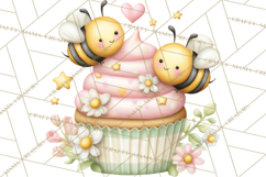Spring Insect Baking Clipart, Cute Bee Ladybug Butterfly Png Product Image 3