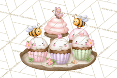 Spring Insect Baking Clipart, Cute Bee Ladybug Butterfly Png Product Image 5