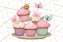 Spring Insect Baking Clipart, Cute Bee Ladybug Butterfly Png Product Image 3