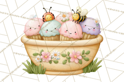 Spring Insect Baking Clipart, Cute Bee Ladybug Butterfly Png Product Image 4