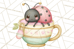 Spring Insect Baking Clipart, Cute Bee Ladybug Butterfly Png Product Image 4