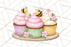 Spring Insect Baking Clipart, Cute Bee Ladybug Butterfly Png Product Image 3