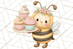 Spring Insect Baking Clipart, Cute Bee Ladybug Butterfly Png Product Image 3
