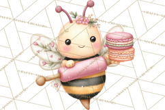 Spring Insect Baking Clipart, Cute Bee Ladybug Butterfly Png Product Image 4