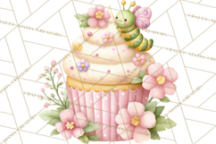 Spring Insect Baking Clipart, Cute Bee Ladybug Butterfly Png Product Image 5