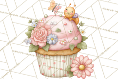 Spring Insect Baking Clipart, Cute Bee Ladybug Butterfly Png Product Image 3