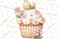 Spring Insect Baking Clipart, Cute Bee Ladybug Butterfly Png Product Image 5