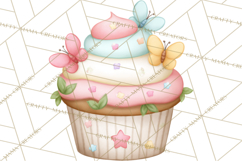 Spring Insect Baking Clipart, Cute Bee Ladybug Butterfly Png Product Image 2