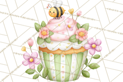 Spring Insect Baking Clipart, Cute Bee Ladybug Butterfly Png Product Image 3