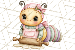Spring Insect Baking Clipart, Cute Bee Ladybug Butterfly Png Product Image 4