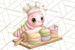 Spring Insect Baking Clipart, Cute Bee Ladybug Butterfly Png Product Image 5
