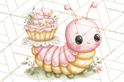 Spring Insect Baking Clipart, Cute Bee Ladybug Butterfly Png Product Image 5