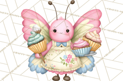 Spring Insect Baking Clipart, Cute Bee Ladybug Butterfly Png Product Image 5