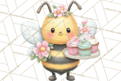 Spring Insect Baking Clipart, Cute Bee Ladybug Butterfly Png Product Image 2